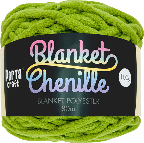 Chenille Blanket Yarn 100g 80m Solid 40 Tree Frog yarn product photo