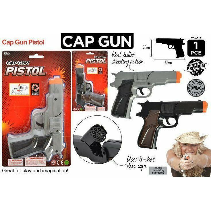 1pce Pistol Cap Gun 17cm