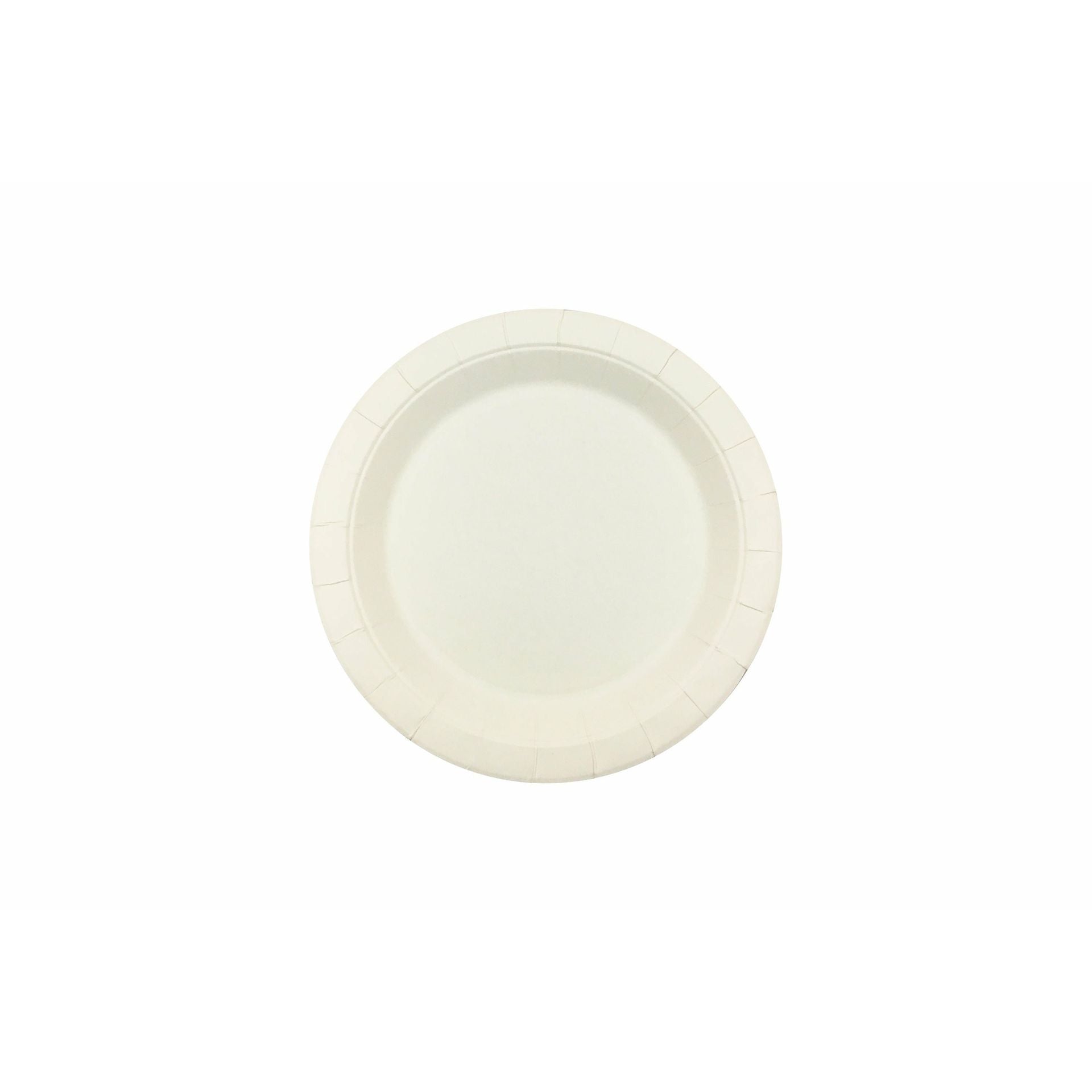 180mm FSC Round White Paper Plate Pk15