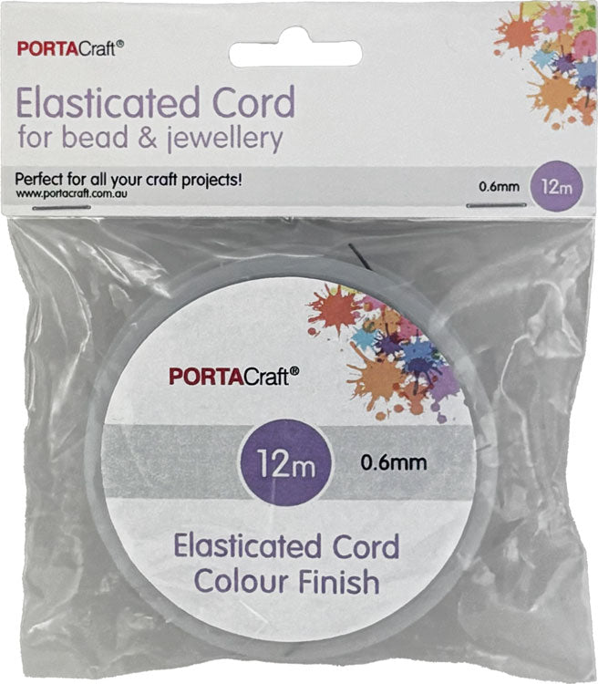 Bead & Jewellery Elastic 0.6mm 12m 9 Assorted Colours beads & jewellery product photo