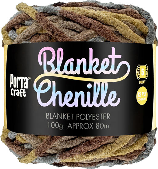 Chenille Blanket Yarn 100g 80m Multi Leatherbound yarn product photo