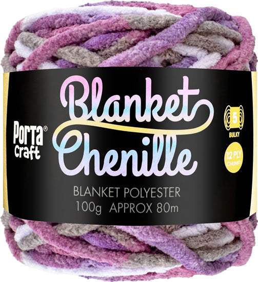 Chenille Blanket Yarn 100g 80m Multi Berry Neapolitan yarn product photo