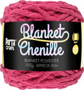 Chenille Blanket Yarn 100g 80m Solid 22 Fuchsia yarn product photo