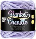 Chenille Blanket Yarn 100g 80m Solid 28 Lavender yarn product photo