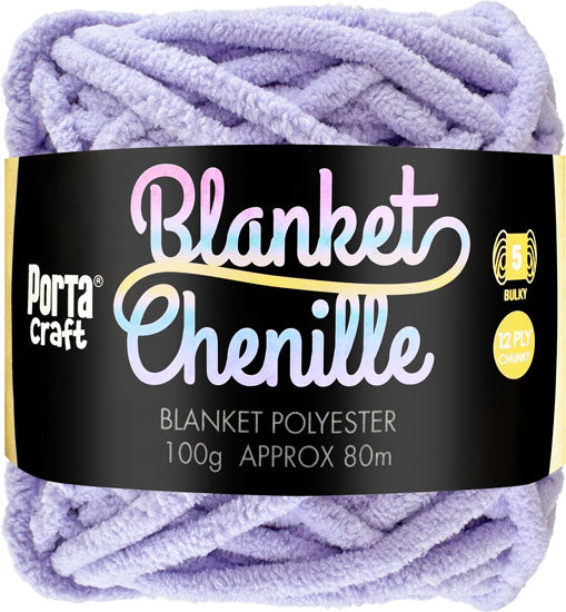 Chenille Blanket Yarn 100g 80m Solid 28 Lavender yarn product photo