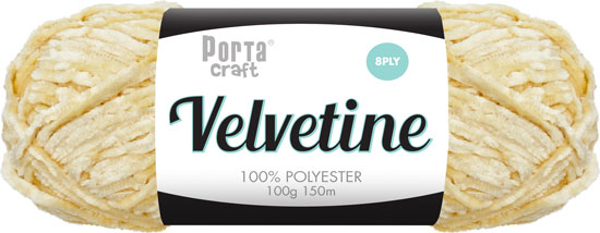 Velvetine Yarn 100g 150m 08 Ivory yarn product photo
