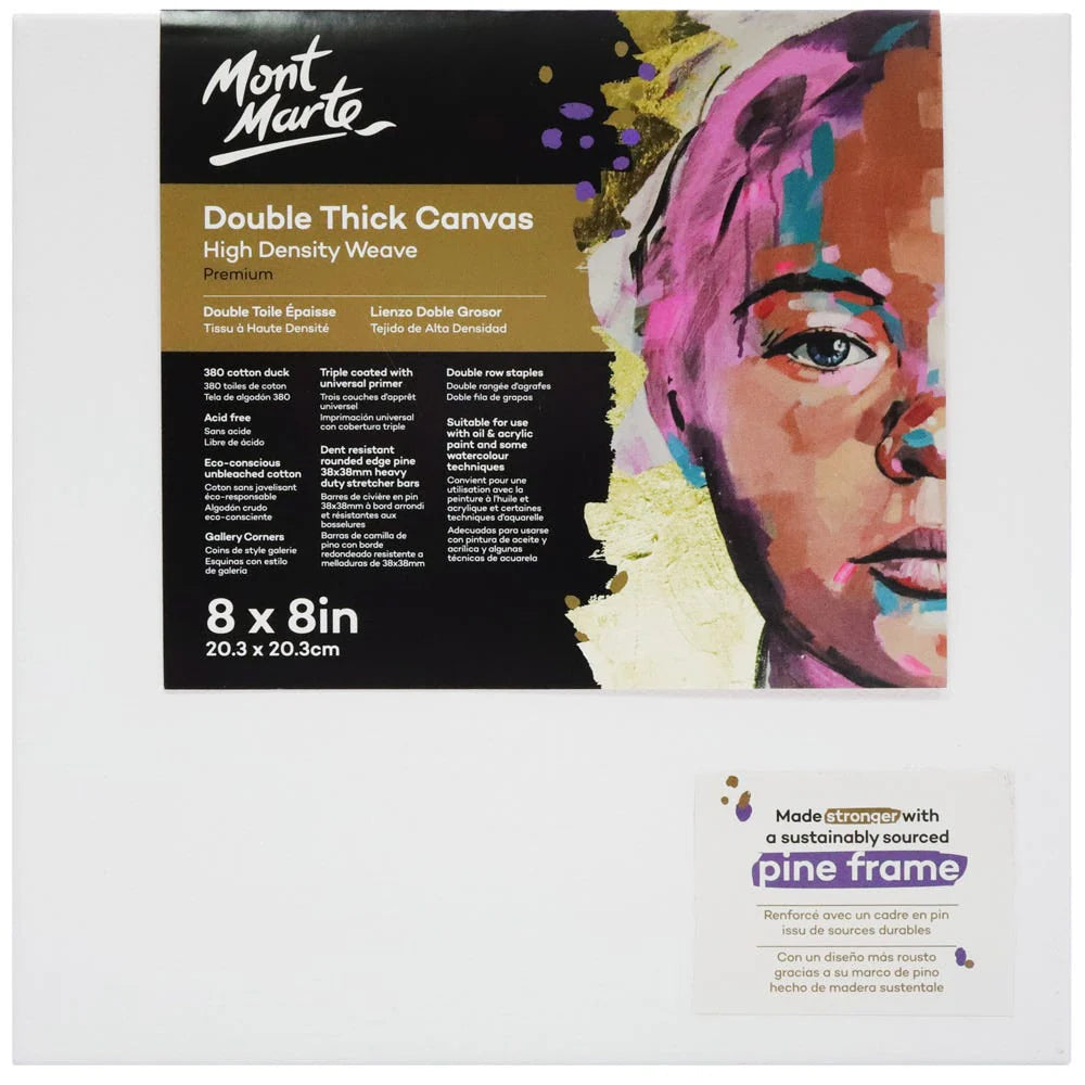 Mont Marte Premium Canvas Pine Frame Dt 20.3x20.3cm