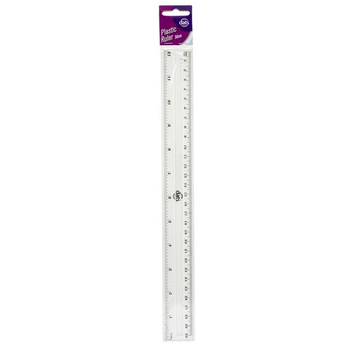 Ruler 30cm Plastic Clear - Stationery product at Price Busters Variety
