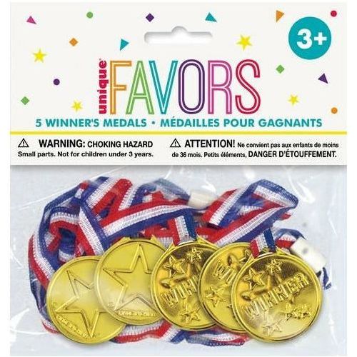 5 Gold Winner Medals