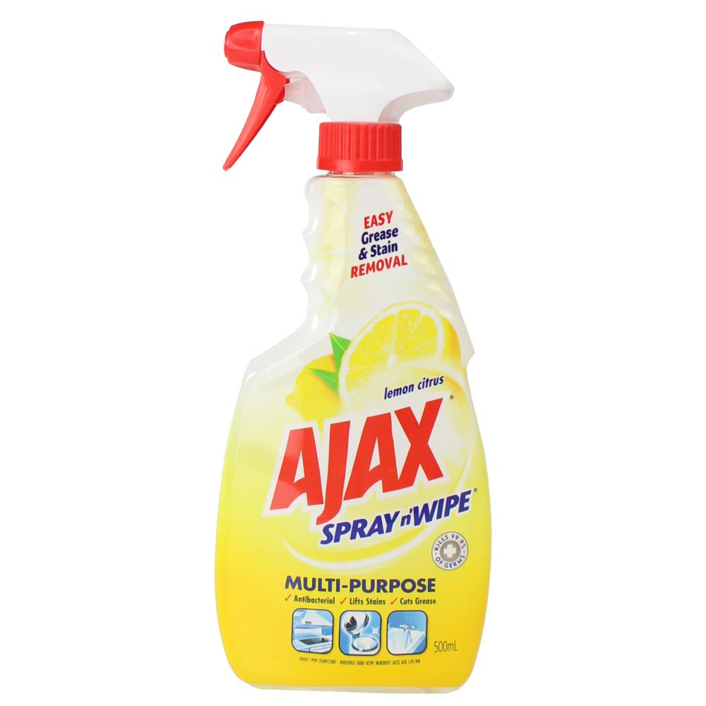 Ajax 500Ml Spray N Wipe Trigger Multi Purpose Lemon Citrus