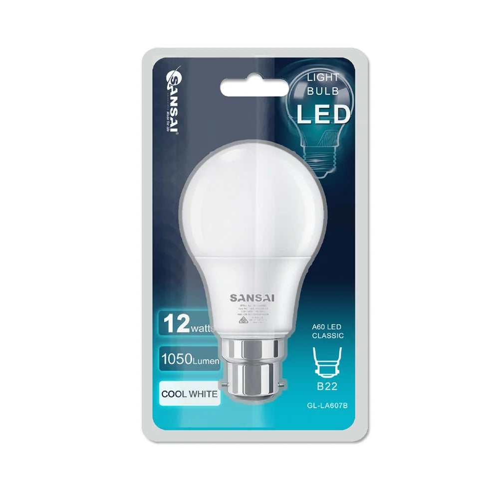 LED Bulb A60 - 12W - B22 - Daylight - Price Busters Variety