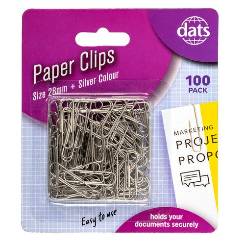 Clip Paper 28mm 100 Pack Silver - Stationery product at Price Busters Variety, image 3