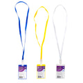 Card Holder Id Hard Vertical with Lanyard 3 Assorted - Stationery product at Price Busters Variety