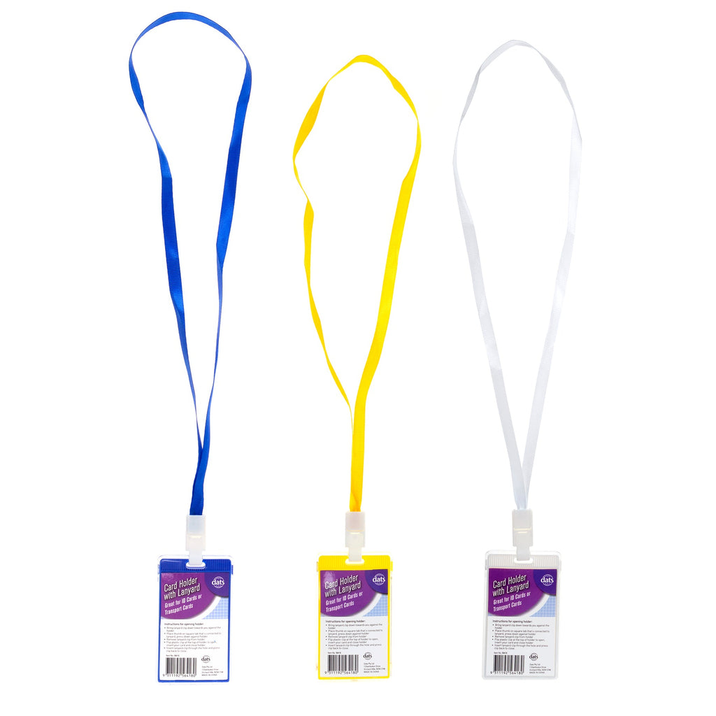 Card Holder Id Hard Vertical with Lanyard 3 Assorted - Stationery product at Price Busters Variety, image 2