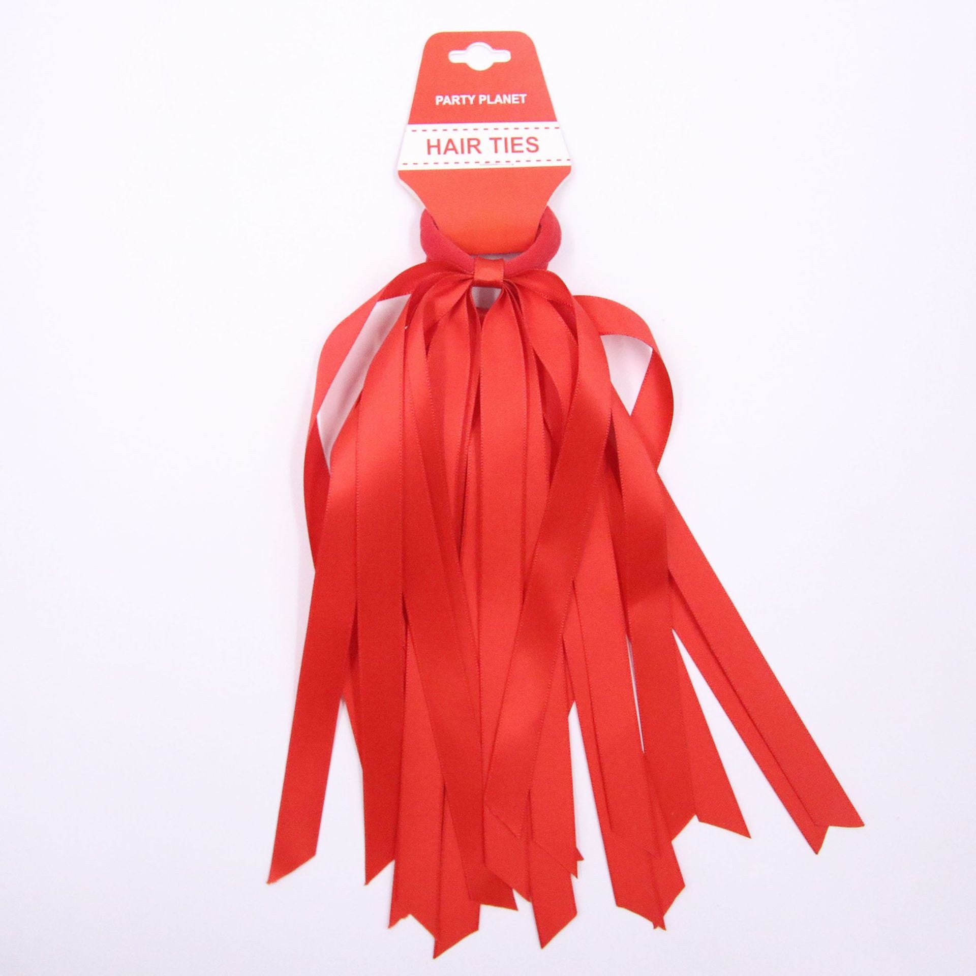 2Pk Tassel Hair Ties-Red