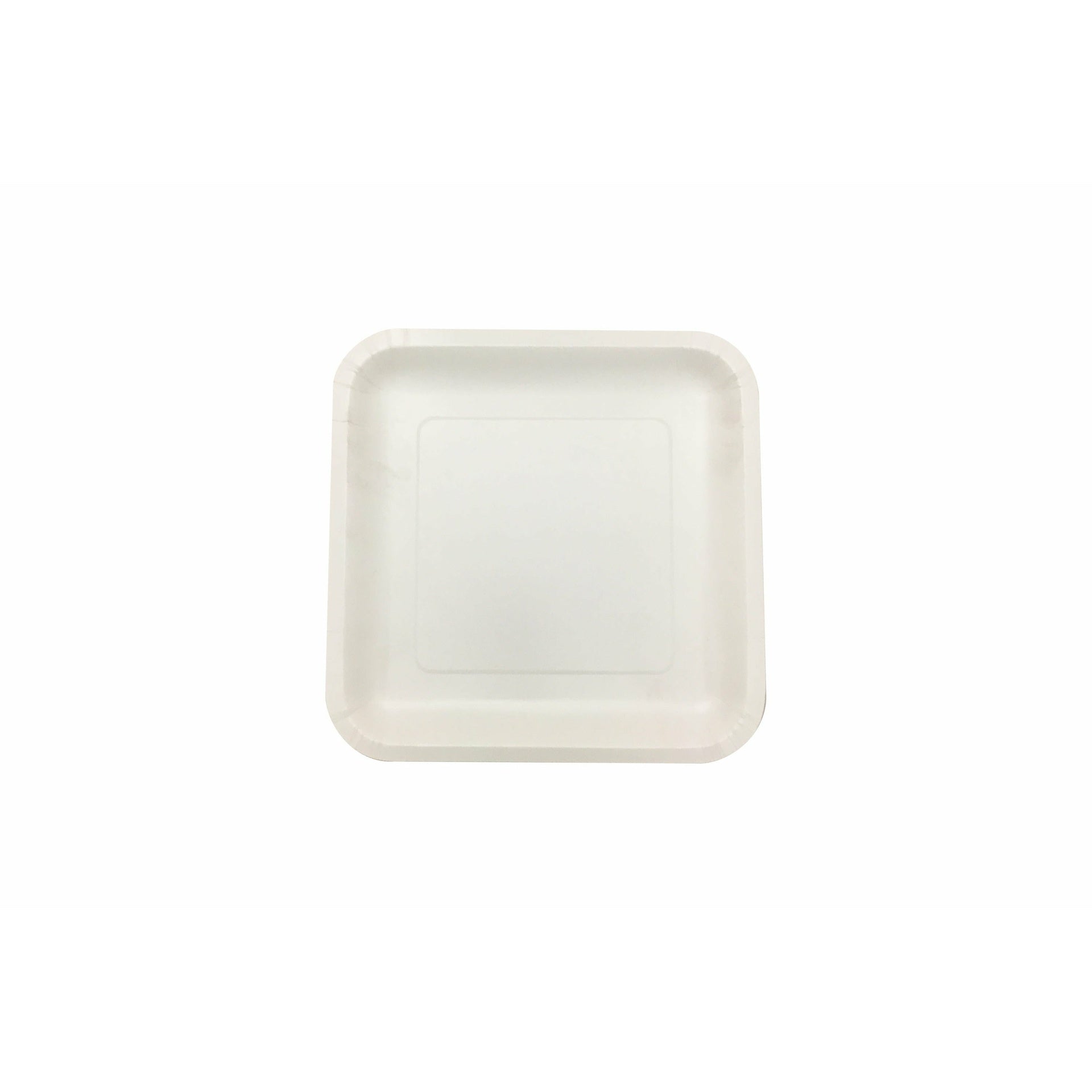 180mm FSC Square White Paper Plate Pk15