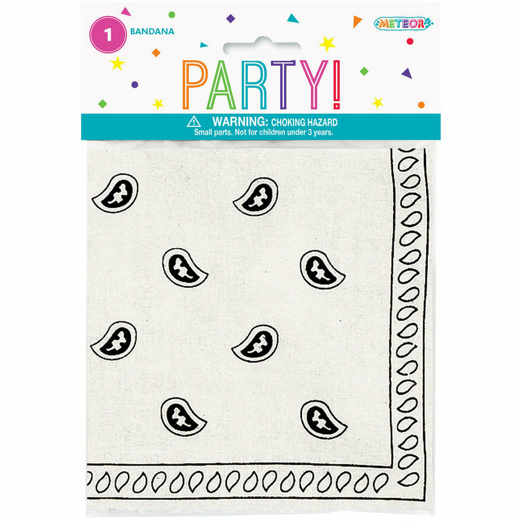 Bandanna - Paisley - White