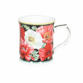 New Poppies On Black Mug