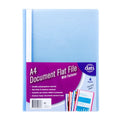 Document File Flat PP A4 with Fastener 4 Pack - Stationery product at Price Busters Variety