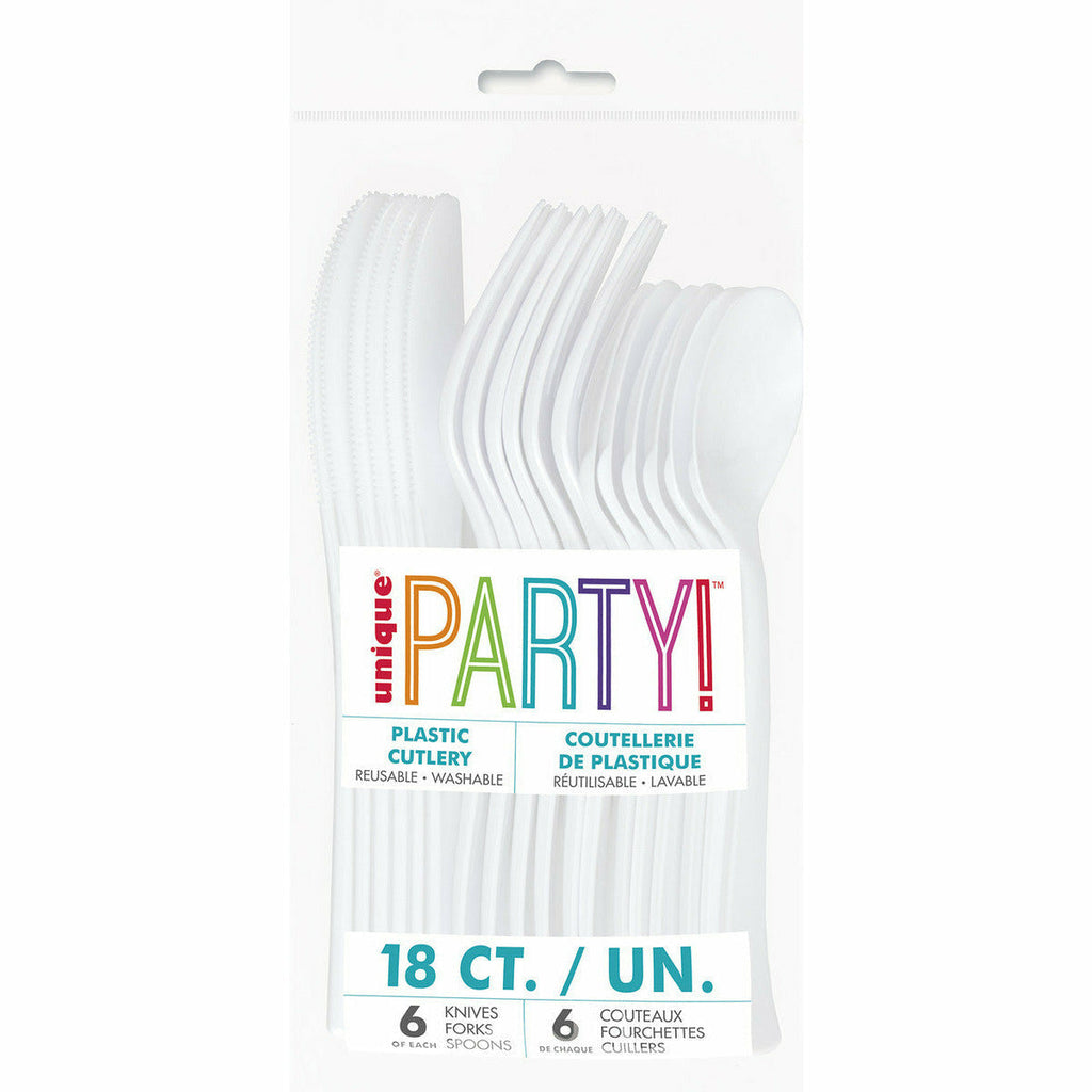 White 18 Asstd Cutlery
