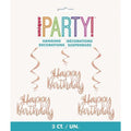 3 Hanging Swirls - H Bd R/Gold