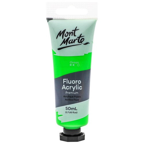 Mont Marte Premium Fluro Acrylic Paint - Green