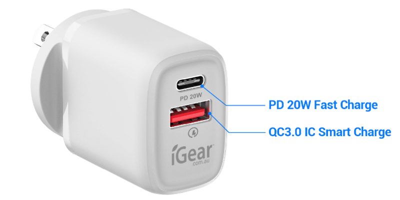 Igear Charger - USB A & C