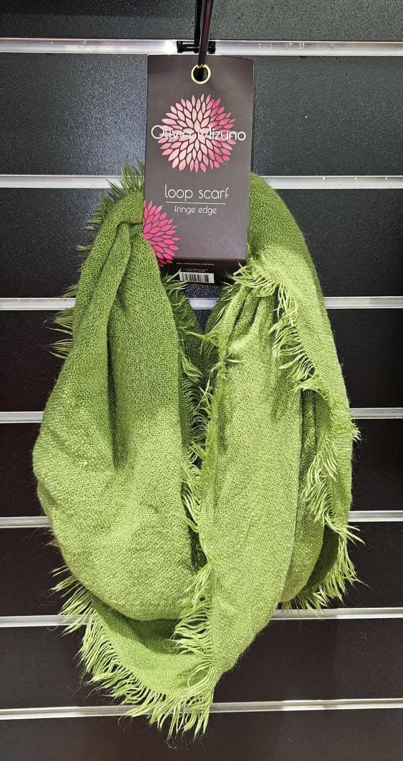 1Pce Knit L/Wgt Fringe Tube Scarf Ser2