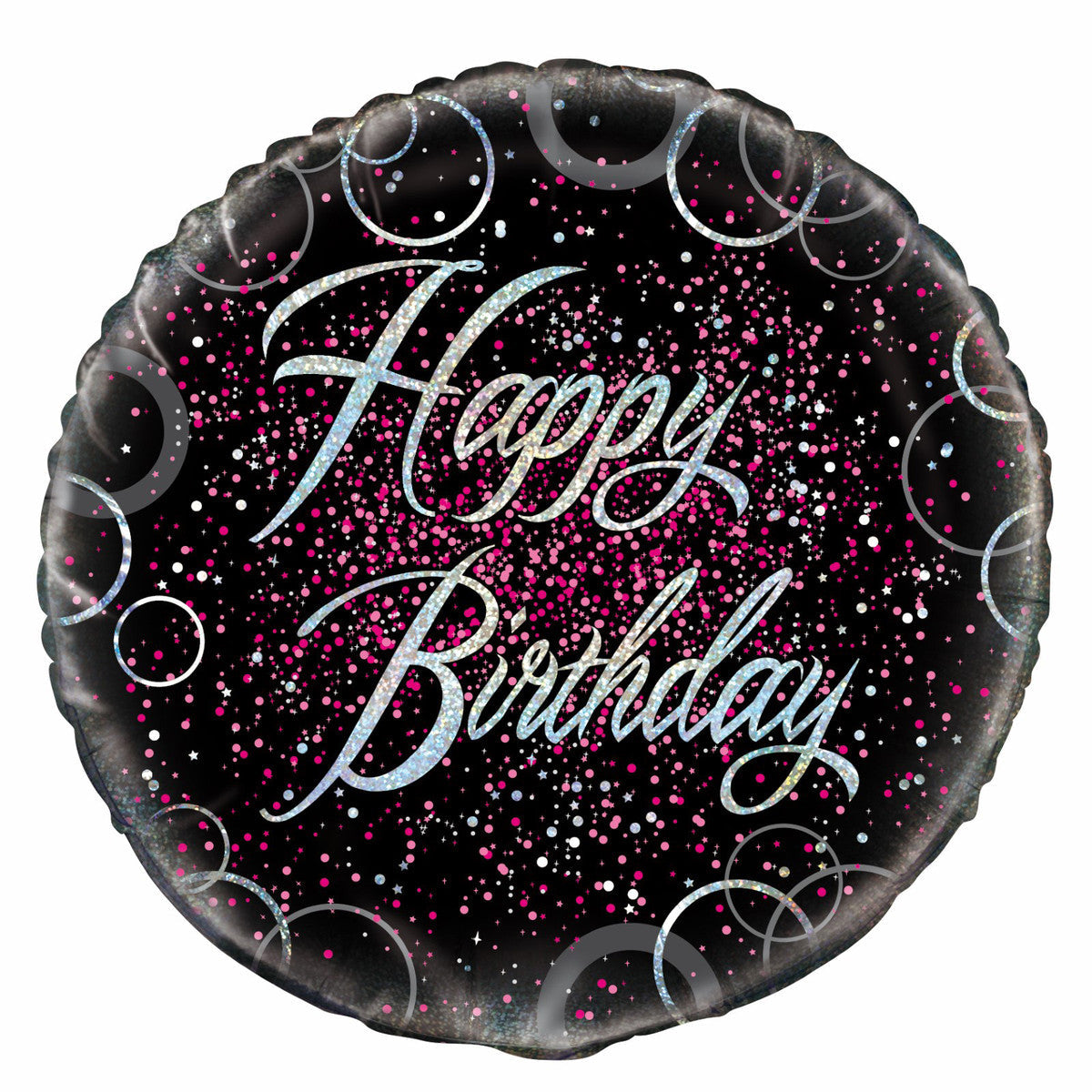 Glitz Pink Happy Birthday 45cm (18") Foil Balloon Packaged