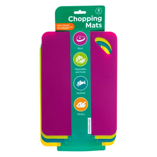 Chopping Mat Flexible Multicolour 4 Pack 20.5x28cm - Kitchen product at Price Busters Variety
