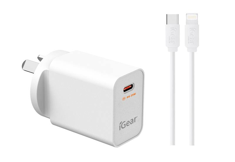 Igear USB-C Charger with USB-C to Lightning Cable