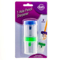 Sharpener Pencil Cylinder 1 Hole 2 Pack Mixed Colours - Stationery product at Price Busters Variety