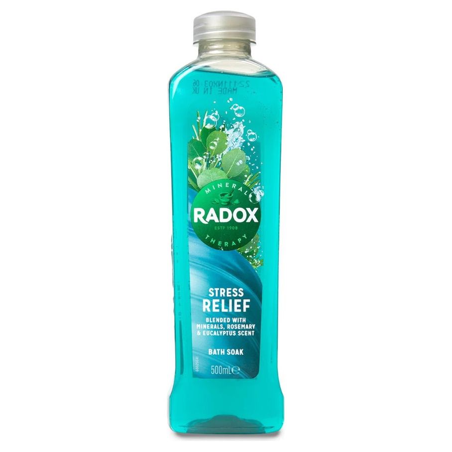 Radox 500Ml Bath Gel Stress Relief Blended With Minerals Rosemary & Eucalyptus Scent