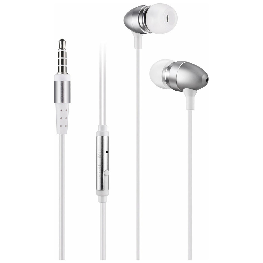 Igear Earphone with Mic - Metallic Silver