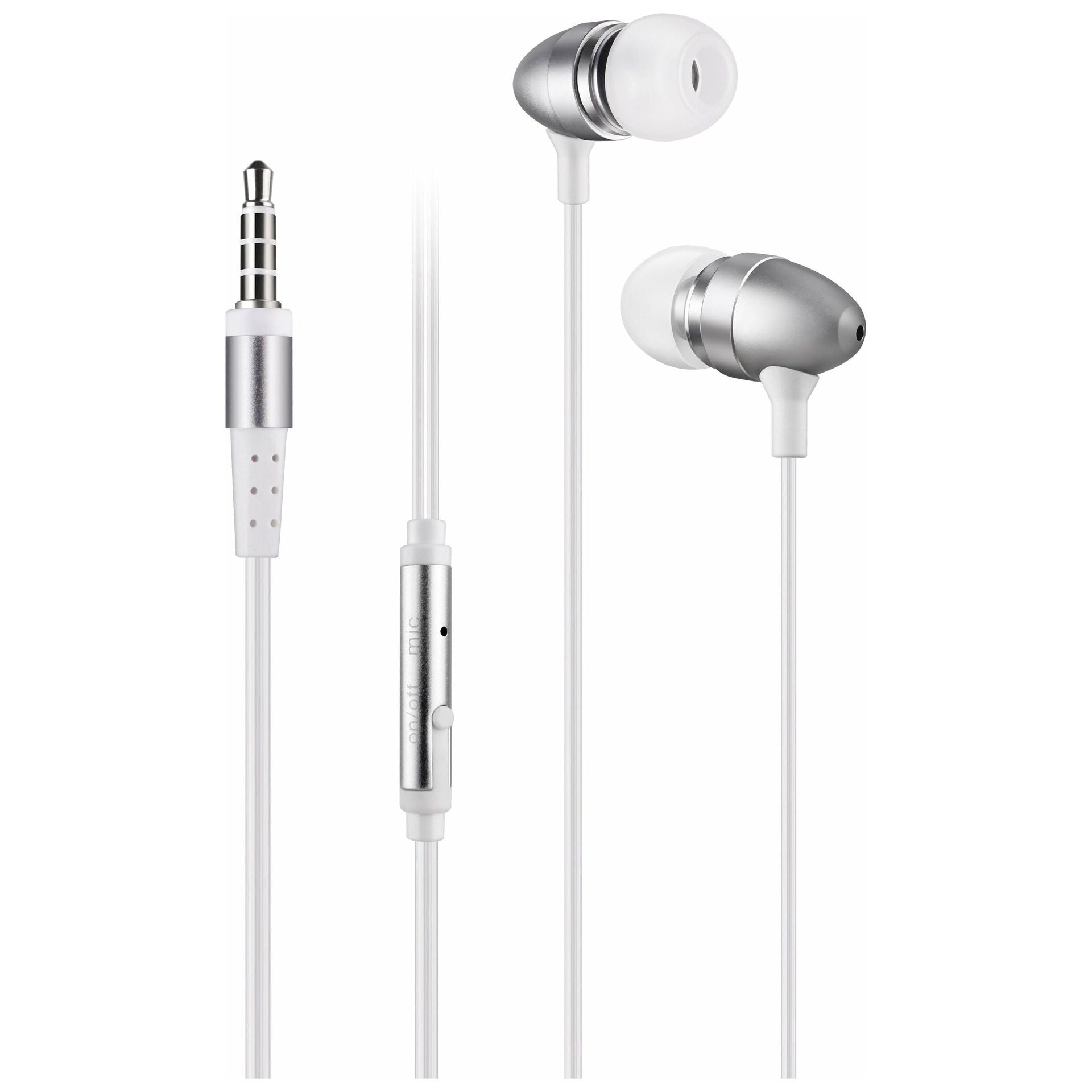 Igear Earphone with Mic - Metallic Silver