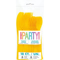 Sunflower Yellow 18 Asstd Cutlery