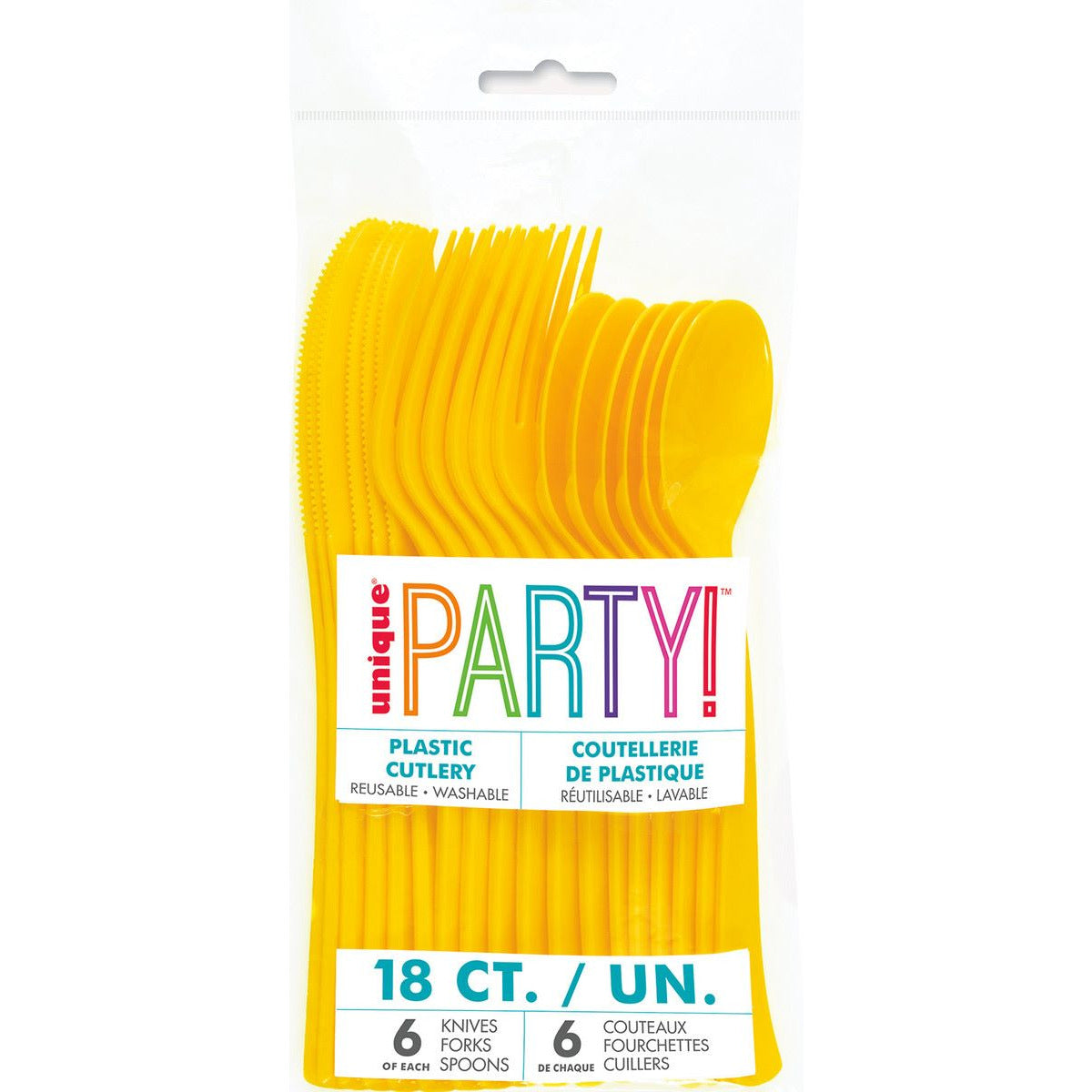 Sunflower Yellow 18 Asstd Cutlery