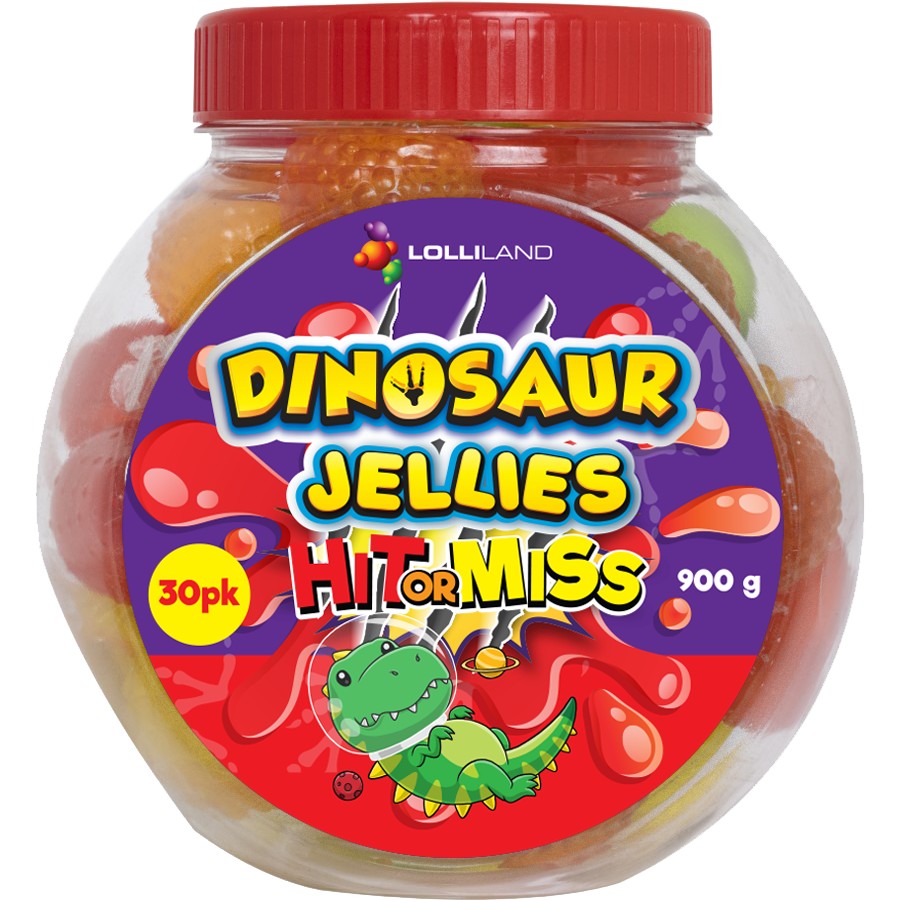 900gx6 JELLY FRUITS - DINOSAURS