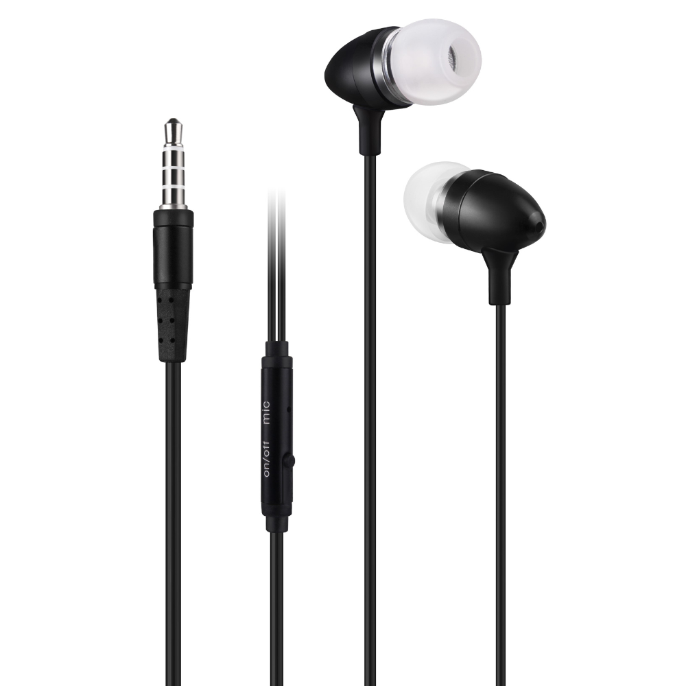Igear Earphone with Mic - Metallic Black