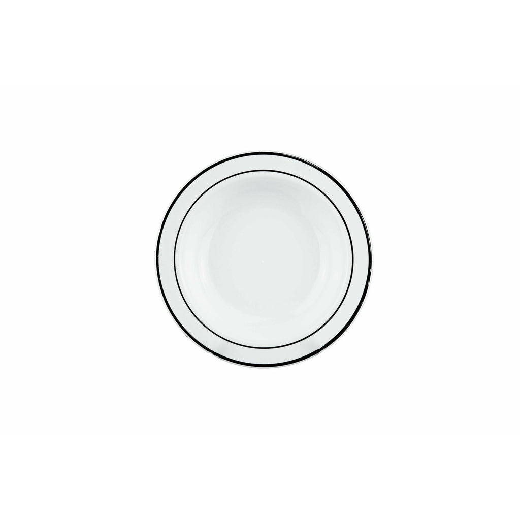 Deluxe Bowl Silver Rim 19cm 6pk