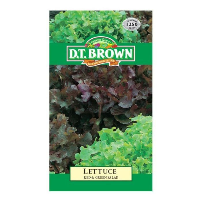 DT Brown Lettuce Red and Green Salad seed packet