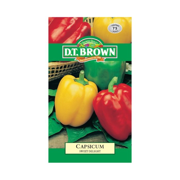 DT Brown Capsicum Sweet Delight vegetable seed packet