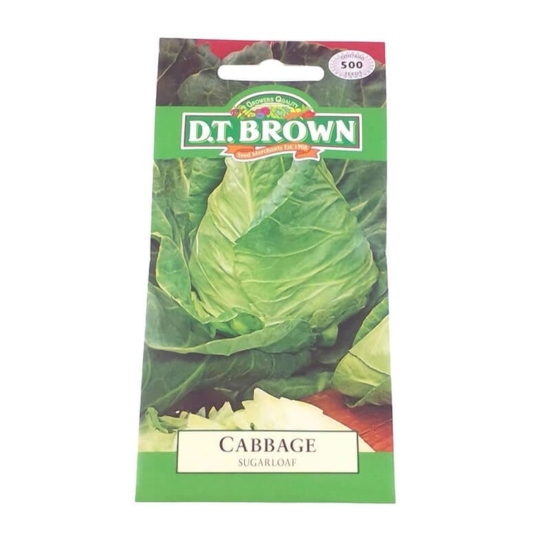 DT Brown Cabbage Sugarloaf vegetable seed packet