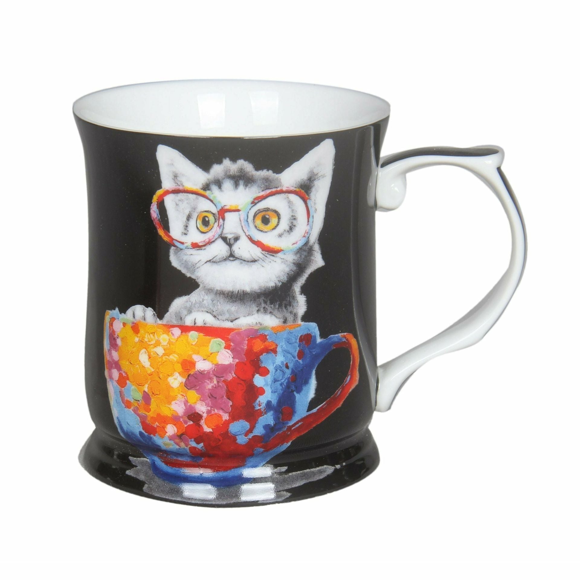 Cheeki Little Cat Mug Black