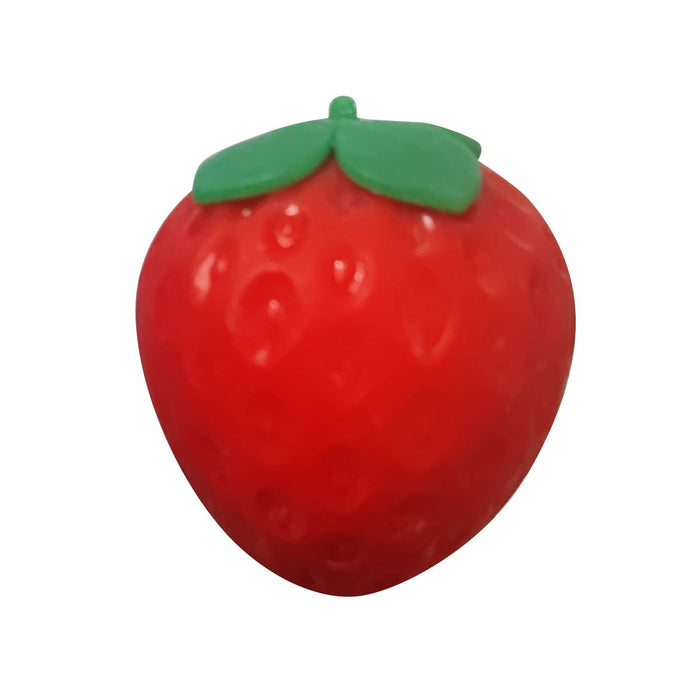 Red strawberry-shaped squishy toy, 5cm