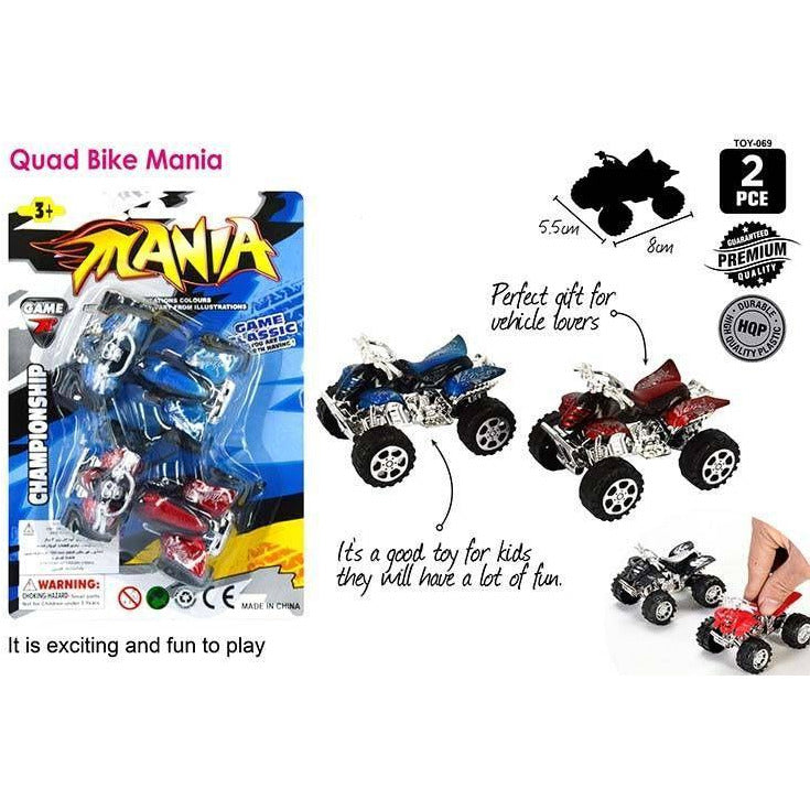 2pce Beach Motor Bikes 8cm