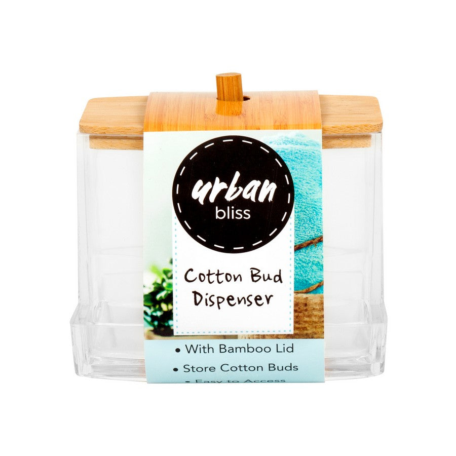 Bathroom Bamboo Lid Bud Holder 9x7x7.5cm - Homeware product at Price Busters Variety