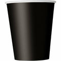 Mid Black 8 X 9Oz Paper Cups