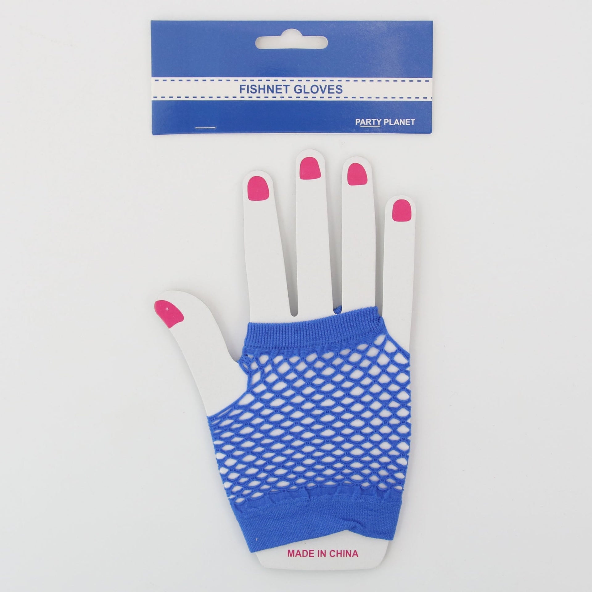 Fishnet Gloves-Blue