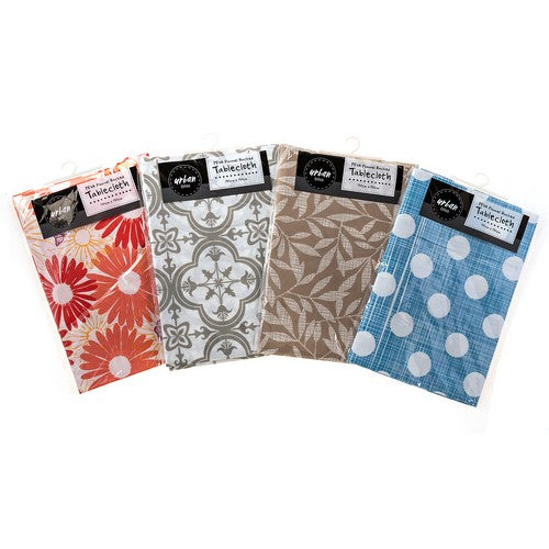 Tablecloth PEVA with Flannel Back 130x130cm 4 Assorted - Kitchen product at Price Busters Variety